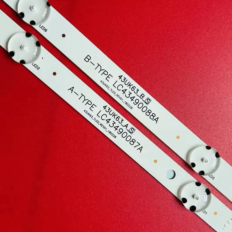 

LED backlight Strip 7LED For TV 43UK6090PUA 43UK6300PUE 43UM6910PUA 43UM6950DUB 43LK5900PLA LC43490084A SSC_43UK63_A SSC_43LJ55
