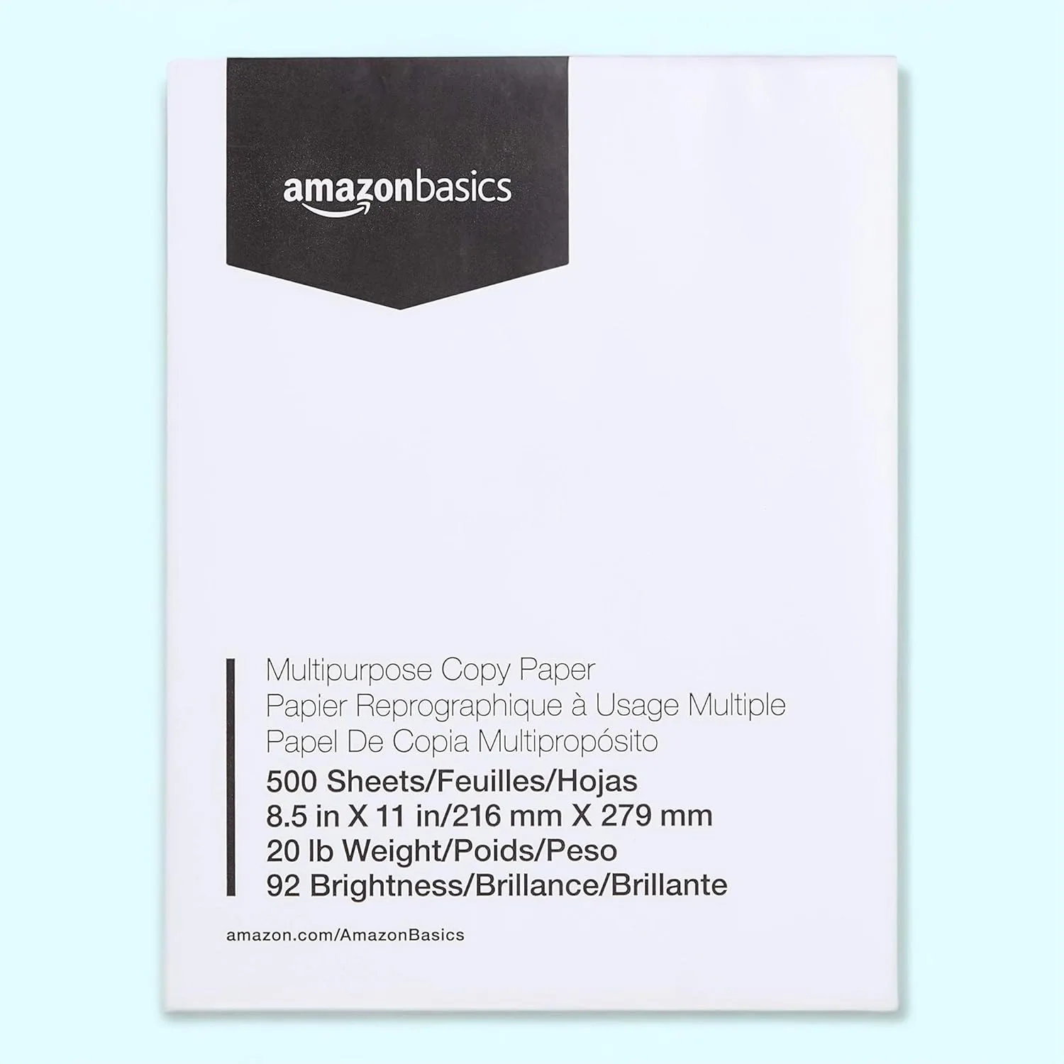 Multipurpose Copy Printer Paper 8.5 x 11 Inches 20 lb 92 Bright White 1 Ream 500 Sheets for Laser Inkjet Copiers