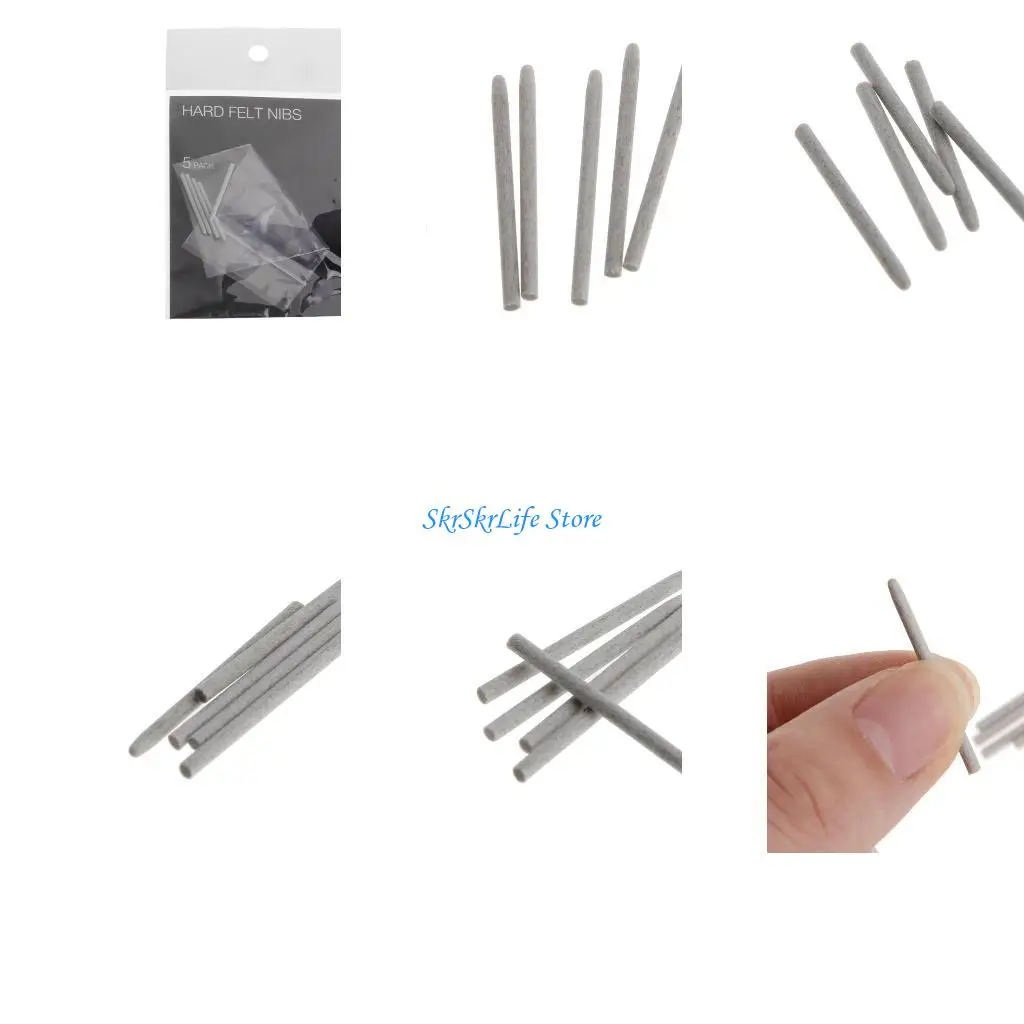 

E65E Hard Felt Nibs Replacement for Wacom Tab Graphic Drawing Pad Pen 5Pcs