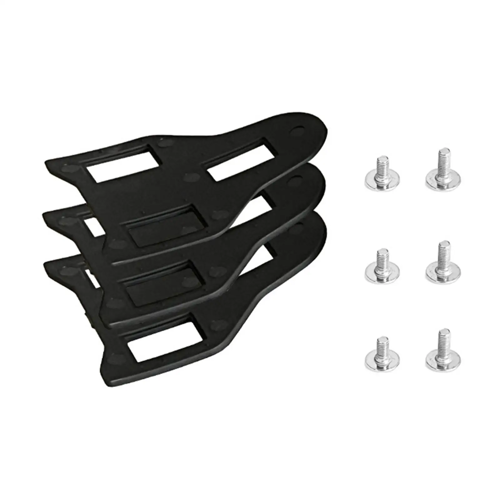 3 Pieces Bike Cleats with 6 Screws Cycling Accessories Convenient Compatible