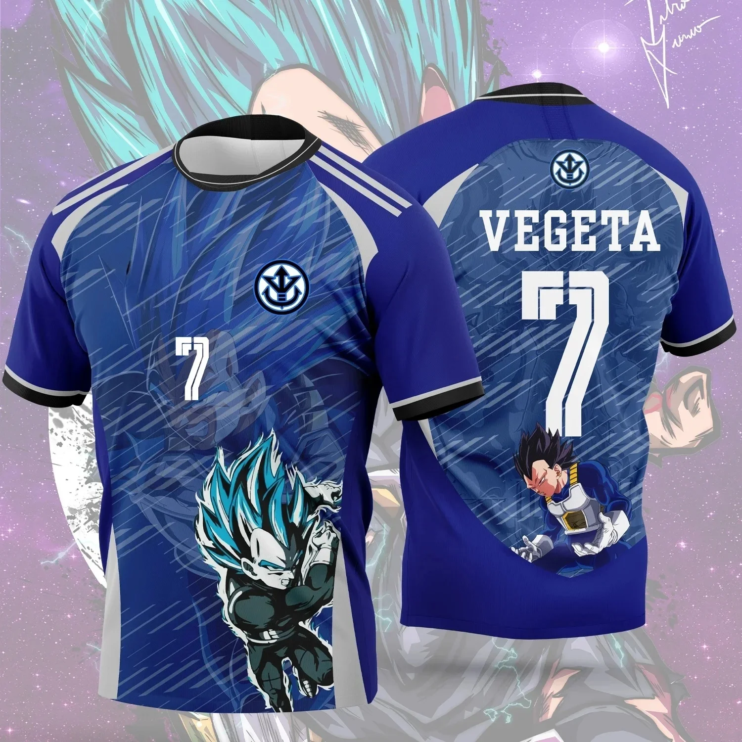 Hot 2026 Selling Japanese Anime Dragon Ball Adult Men's and Women's Football Shirts Wukong Anime Children's Sports 3D T-shirts