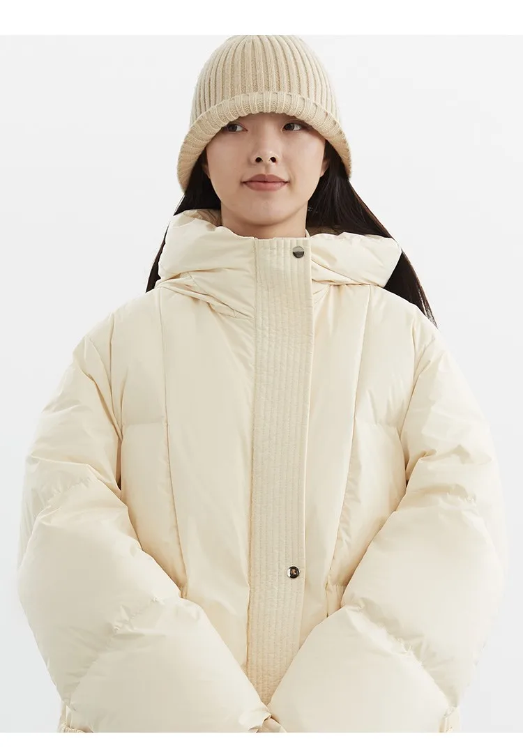 Women's Mid-Length Goose down Jacket~Thickened Warm Coat 2026 Autumn and Winter New Style Hooded Top