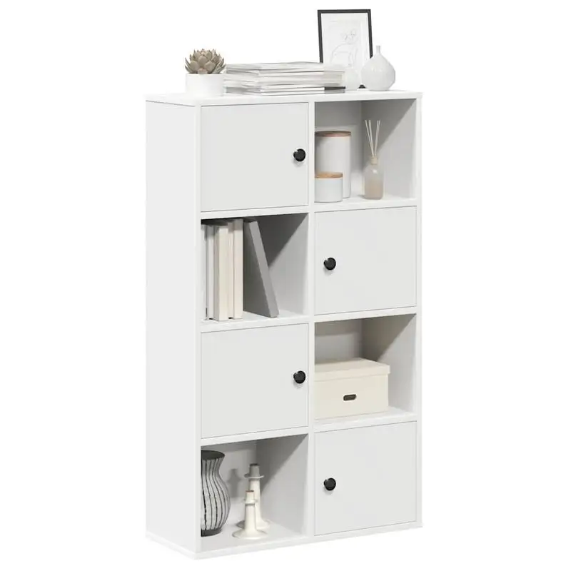 vidaXL Bücherregal, weiß, aus Holzwerkstoff, modernes Aufbewahrungsregal, 60 x 24 x 101,5 cm, für Wohnzimmer, Schlafzimmer, Heimbüro, Möbel, platzsparend