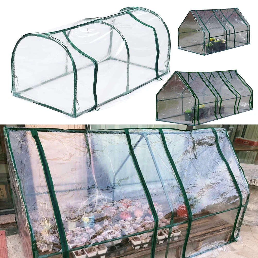 

1pc Outdoor Garden Greenhouse Bottomless Flower Portable Greenhouse Tent Gardening Backyard Plant Heat Preservation Cover