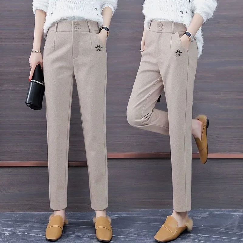 Korean Golf Pants Women Golf Wear 2024 Autumn Casual Pants Women Golf Clothes Fashion Cultivate Oneself Straight Pants Clothing