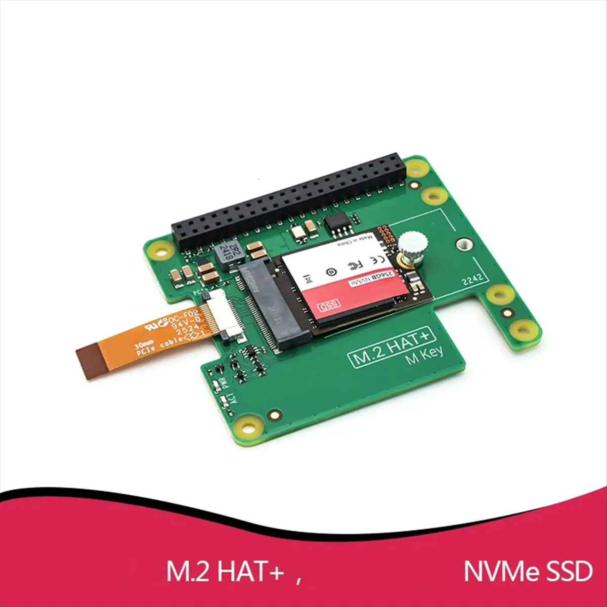 CH◆☆§For 5 SSD Upgrade Kit with M.2 HAT+, 256GB - Enhance Your Pi'S Performance~HOT SALE