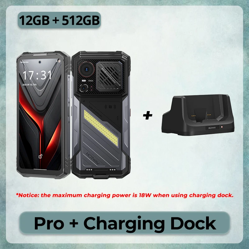 HOTWAV Hyper 8 Pro 6,8'' 2K 120Hz scherm 5G Octa-core robuuste smartphone 125dB luide luidspreker 12000mAh mega-batterij 55W snelladen mobiele telefoon 108MP+32MP+20MP camera 12GB RAM 512GB ROM 4K