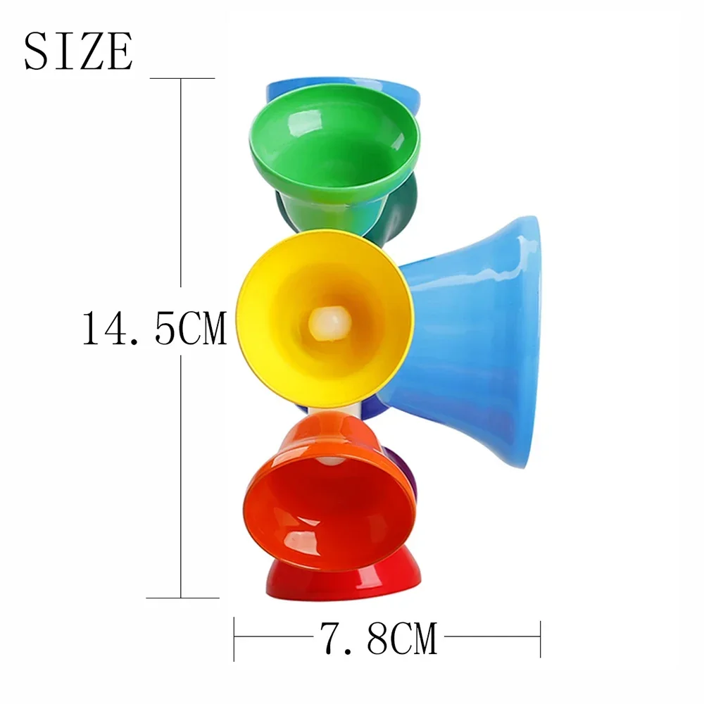 M MBAT Colorful 8-Note Hand Bell Orff Musical Instrument Children\'s Music Toy Baby Early Education Beautiful Christmas Gift