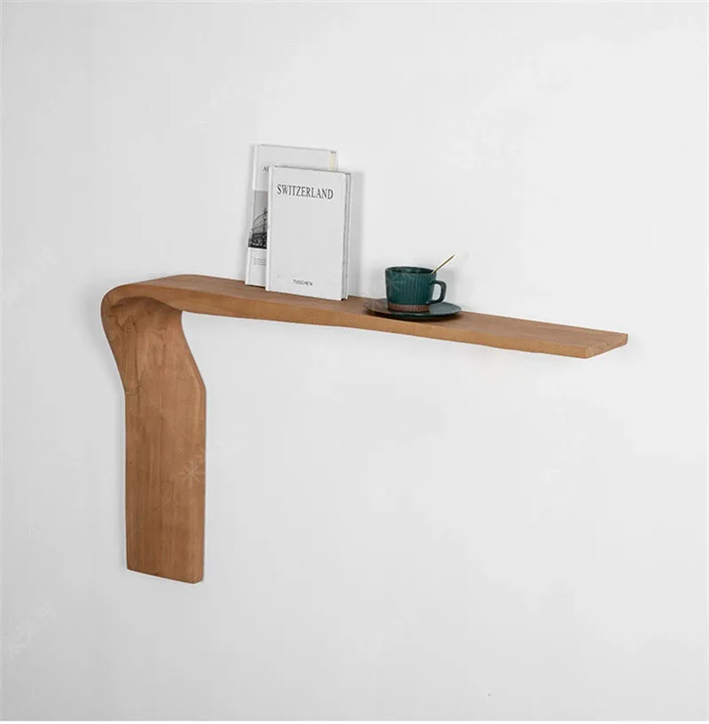 Simple Art Console Table Creative Entrance Furniture Console High-grade Special-shaped Solid Wood Wall Nordic Decorative Table E