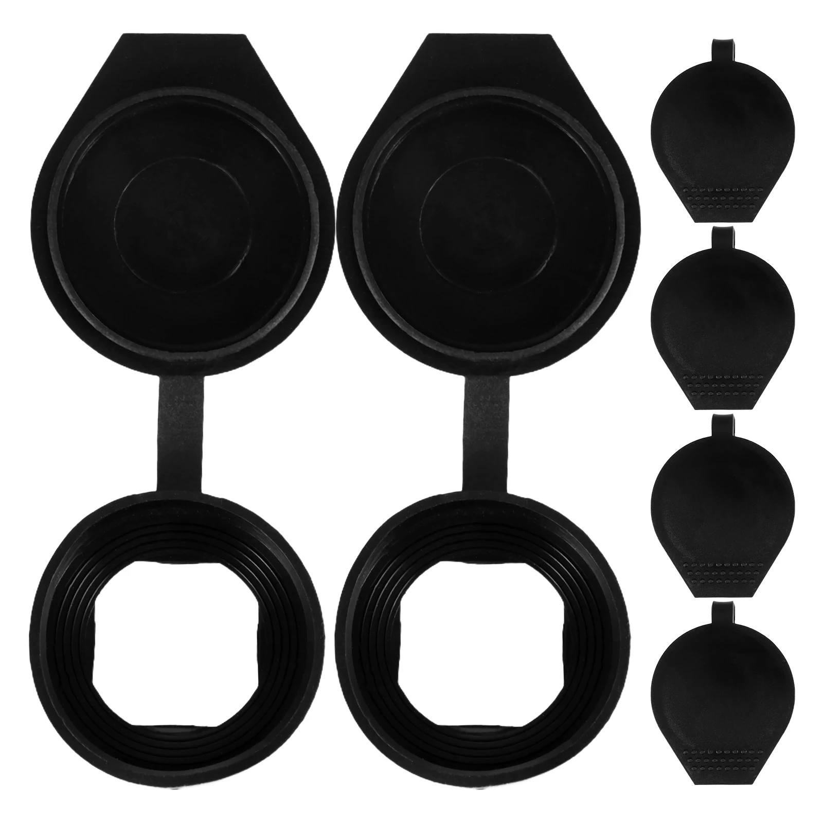 

6pcs Plastic Rainproof Lid For Trash Bin Garbage Cover Flexible Outdoor Rain Lid Switch Cabinet Waterproof