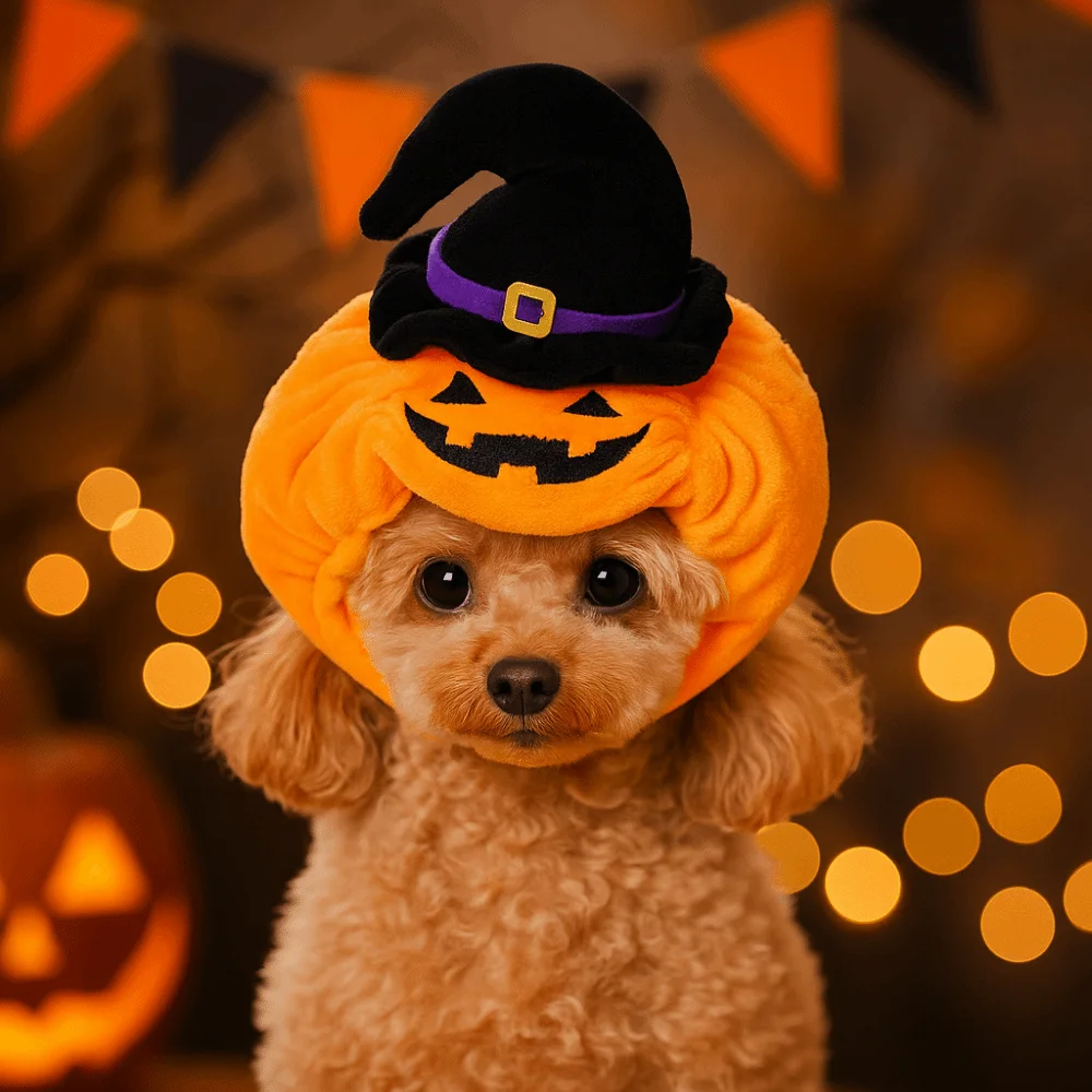 

Headdress Pumpkin Pet Halloween Hat Cozy Soft Dogs Hat Transforming Cat Headgear Decoration