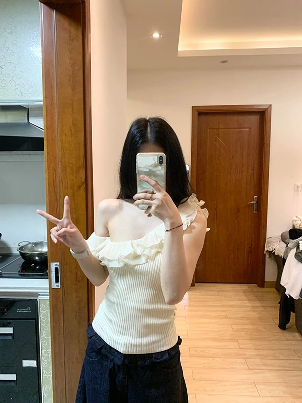 

Свитера Джемперы Пуловеры Женские кашемировые женские вязаные флокированные вырезы на плечах Клубные сексуальные топы для ночной вечеринки Модные осенние базовые топы