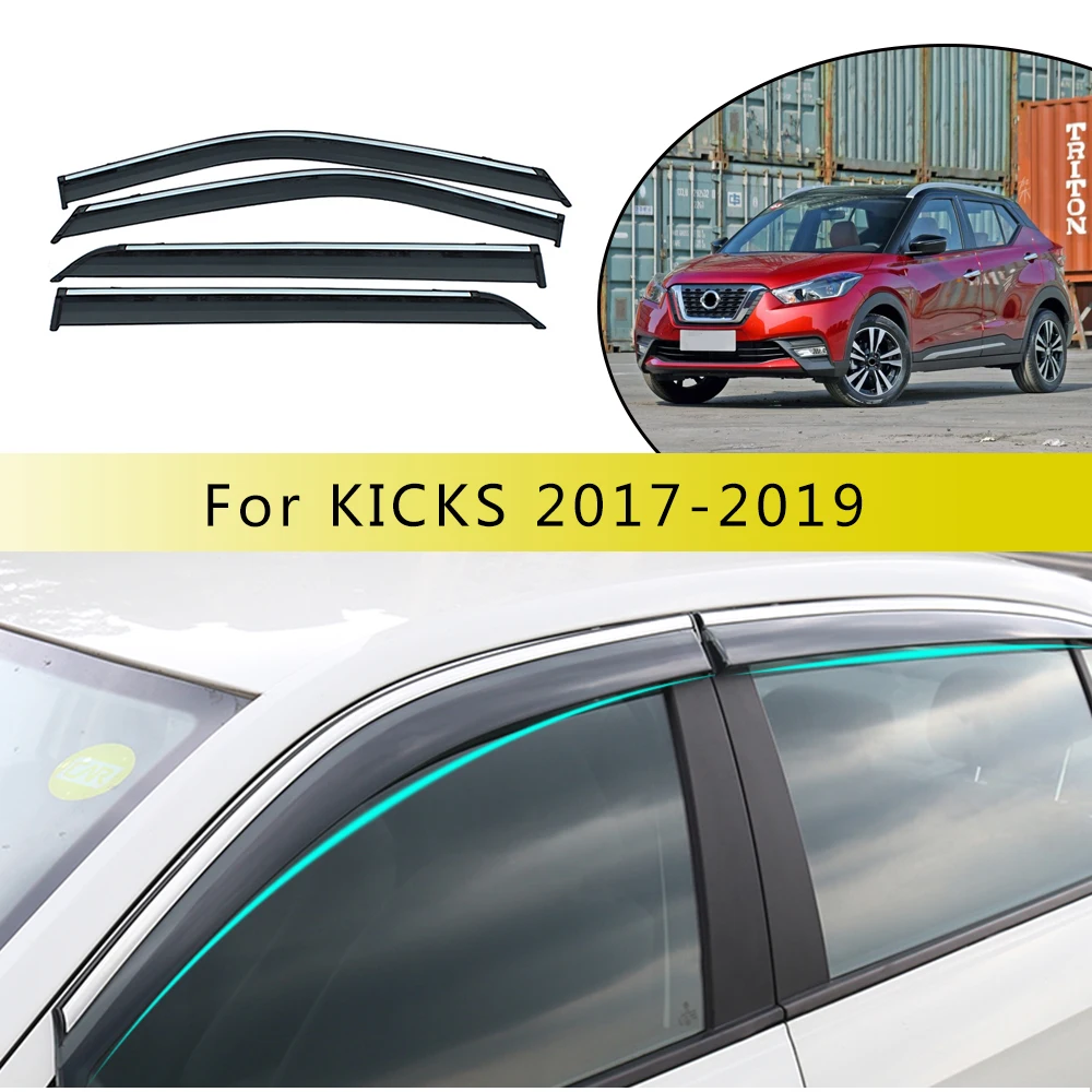 Window Weather Shield For Nissan Kicks 2017 2018 2019 Sun Rain Visor  Deflector Guard Car Styling  Auto Accessories waterproof