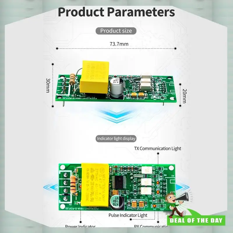 Livraison 24 heures 100A PZEM 004T 3.0 Version wattmètre + fermé CT Kwh mètre Volt Amp Module de Test de courant pour Arduino TTL COM2/COM3/