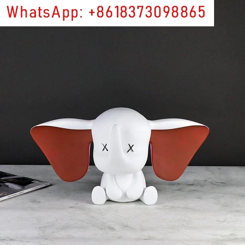 Dumbo Elephant Sculpture, Room Decor, Creative Animal Statue, Crafts Desktop Ornament, Home Accessories, Nordic Crafts Gifts