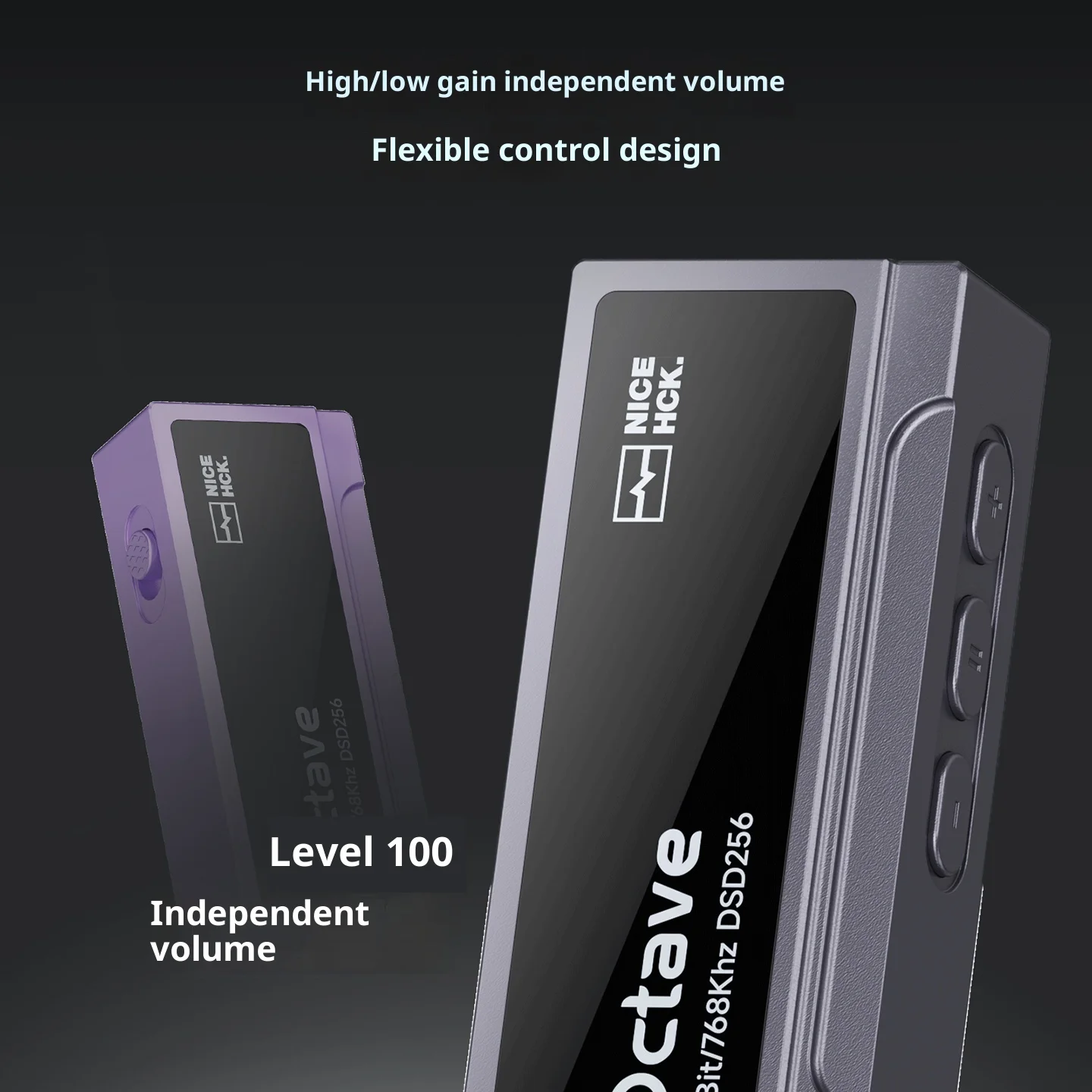 NICEHCK Octave Type-C Portable DAC Headphone Amplifier ES9039Q2M Chip Decoding Dual SGM8262 Op-Amp 3.5mm 4.4mm Output Audio AMP