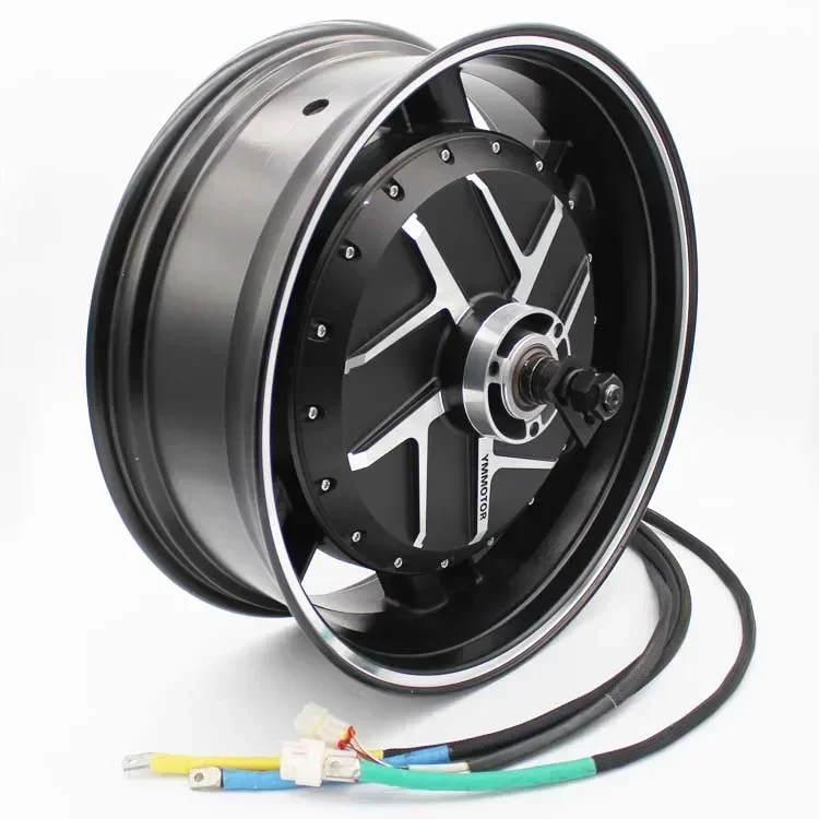 YM MOTOR  17 Inch Fast Speed Powerful Permanent Magnet Brushless Direct Current Motor 72V Hub Motor 15000w Electric Motorcycle