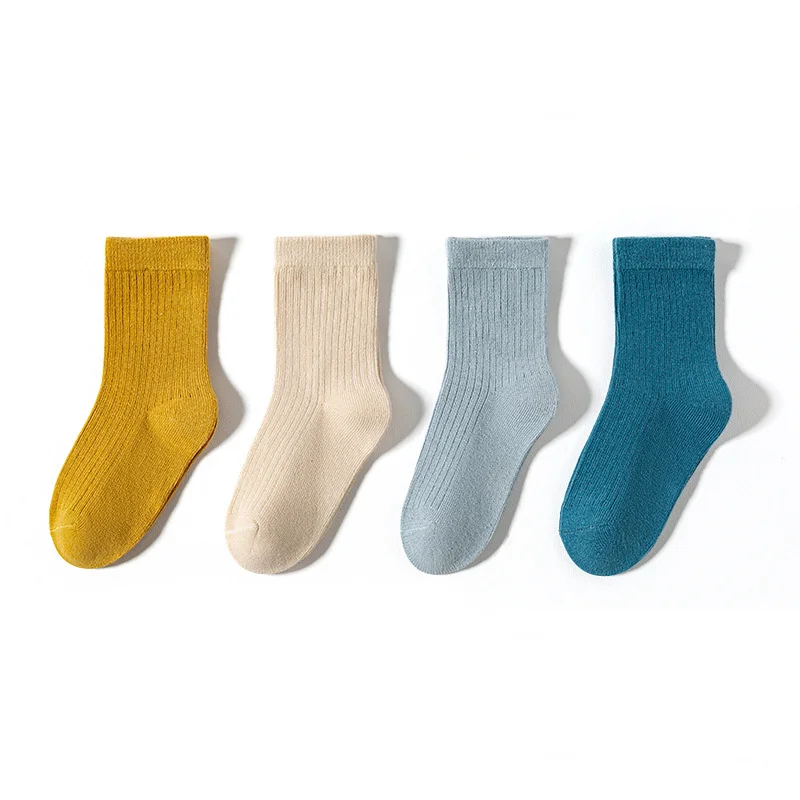 4/8 Paar Kindersocken für Mädchen und Jungen 2026 Neue Kinder Regenbogen Baumwolle Gestrickte Knöchelsocken Mode Schüler Schule – Detail 6