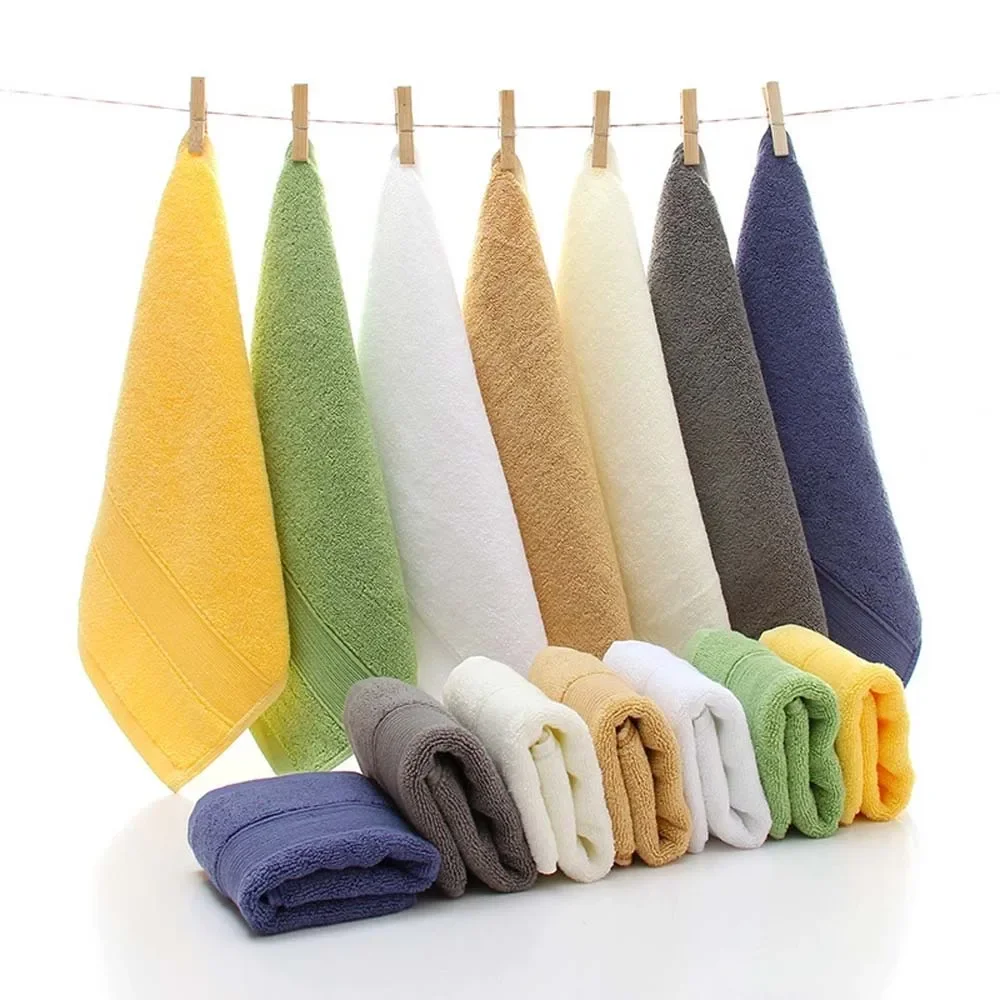 

Soft Face Towel Thickened Absorbent Adult Bath Towel for Home 35x35cm Kids Facial Care Washcloth Towels Set