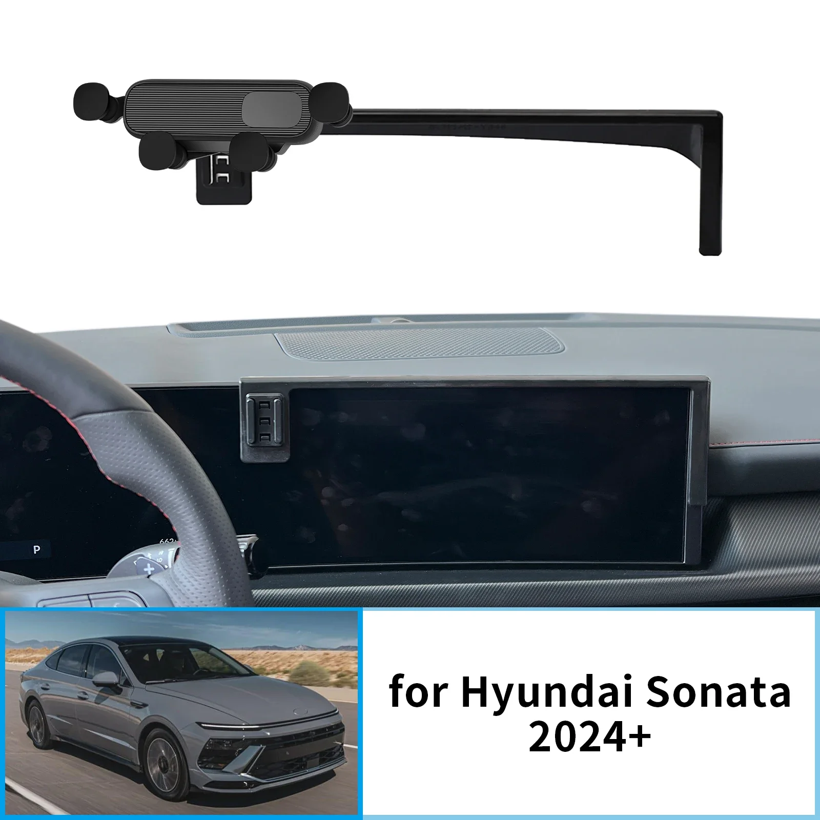 

Car Mobile Phone Holder Accessories for Hyundai Sonata 2024 2025 N-line GPS Bracket Navigation Stand Auto