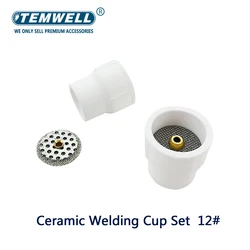 2Pcs 14# 12# White Ceramic Nozzle Alumina Cup For WP9/20/17/18/26 Tig Welding Torch #10 Ceramic White TIG Welding Cup