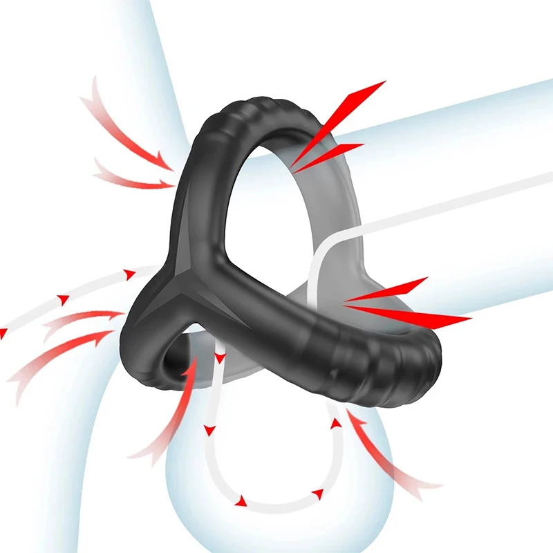 Reusable Penis Ring Silicone Semen Lock Ring Penis Enlargement Delayed Ejaculation Cock Sleeve Couple Sex Toys For Men Products