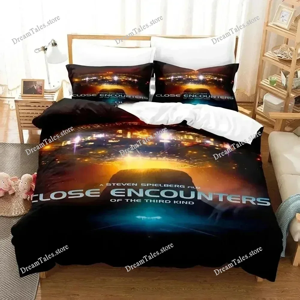 3D Print Close Encounters of The Third Kind Bedding Set Duvet Cover Bed Set Quilt Cover Pillowcase Comforter King Queen Size 6