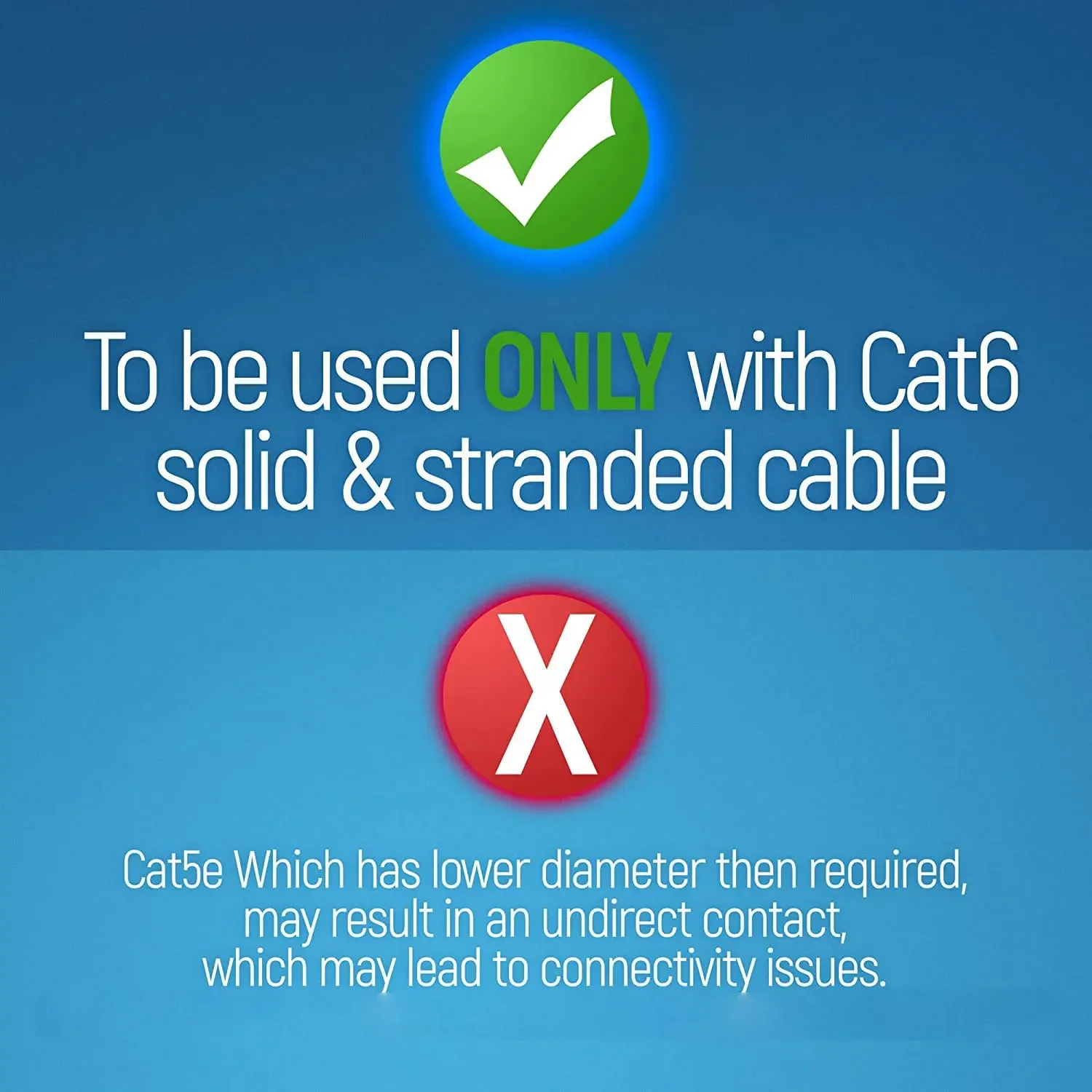 RJ45-Cat6-Durchgangsstecker, verschiedene Farben, EZ-zu-Crimp-Modularstecker für solide oder verseilte UTP-Netzwerkkabel
