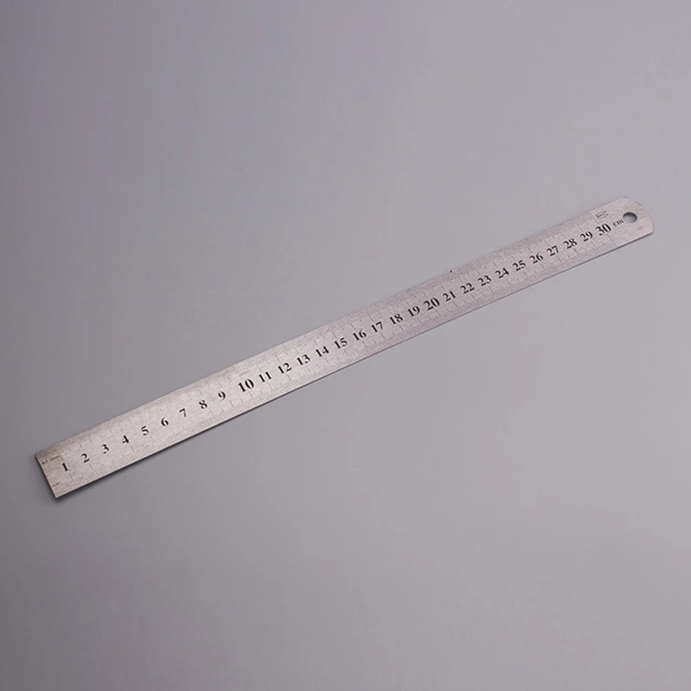 

6pcs Stainless Steel Ruler Double Sided Measuring Scale Office School Use Straight Metal Rulers Long Lasting