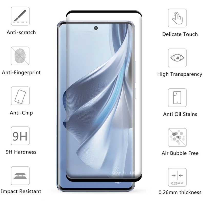 2N2 dla Reno 10 5G Szkło OPPO Reno 10 Pro 5G Szkło hartowane Pełna osłona Zakrzywiona osłona ekranu dla Reno 10 Szkło obiektywu