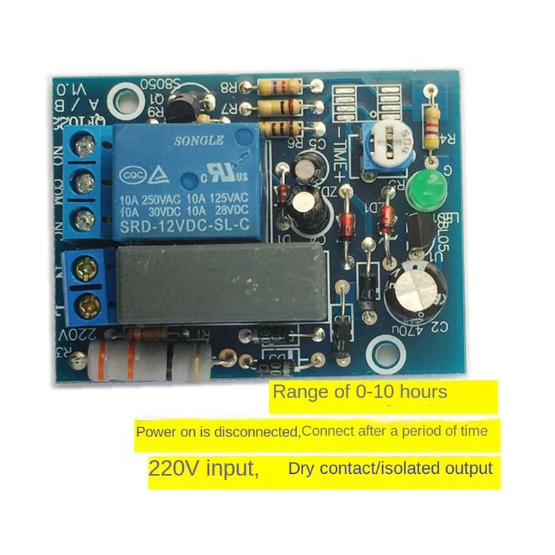 Hot-AC 220V Einstellbare Timer Verzögerung Schalter Ein/Aus Zeit Relais Modul Neue