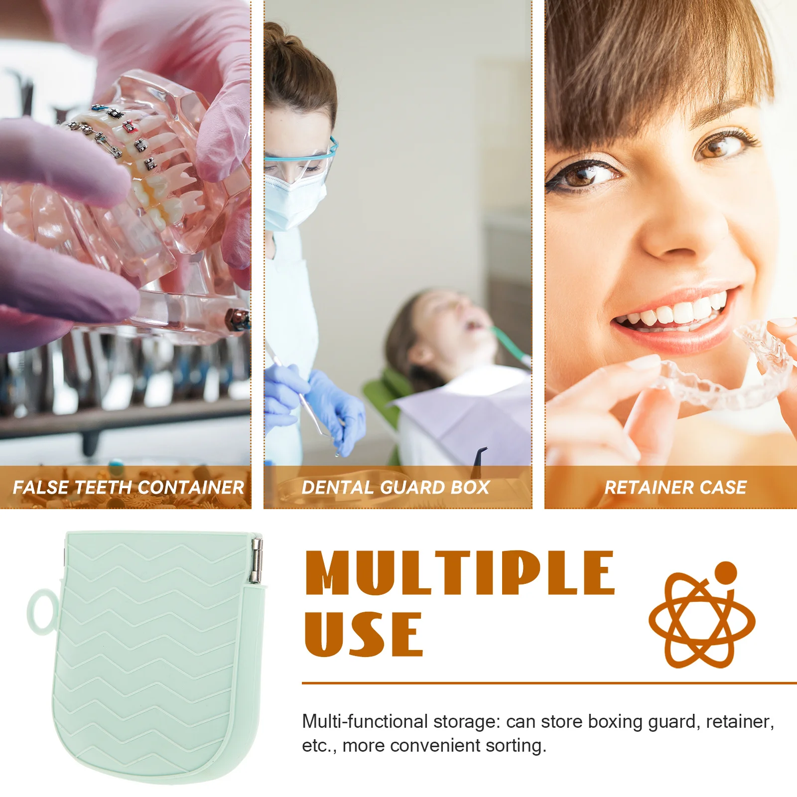 

Силиконовая коробка для протезов, маленькая каппа, чехол для хранения, портативный фиксатор, контейнер для путешествий, держатель для вставных зубов, контейнер для протезов