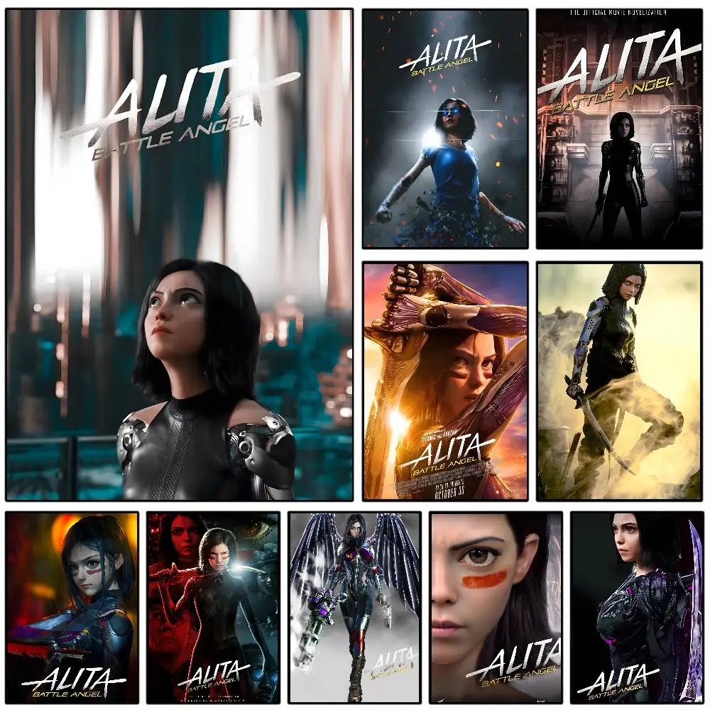Póster artístico A-alita B-battleS A-angel con impresiones, regalo de decoración para el hogar, dormitorio y sala de estar
