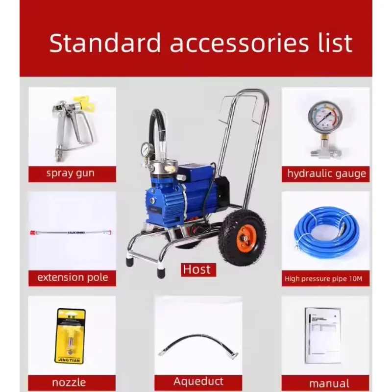 Electric Airless Paint Pump Machine High Efficiency Mortar Spraying Equipment