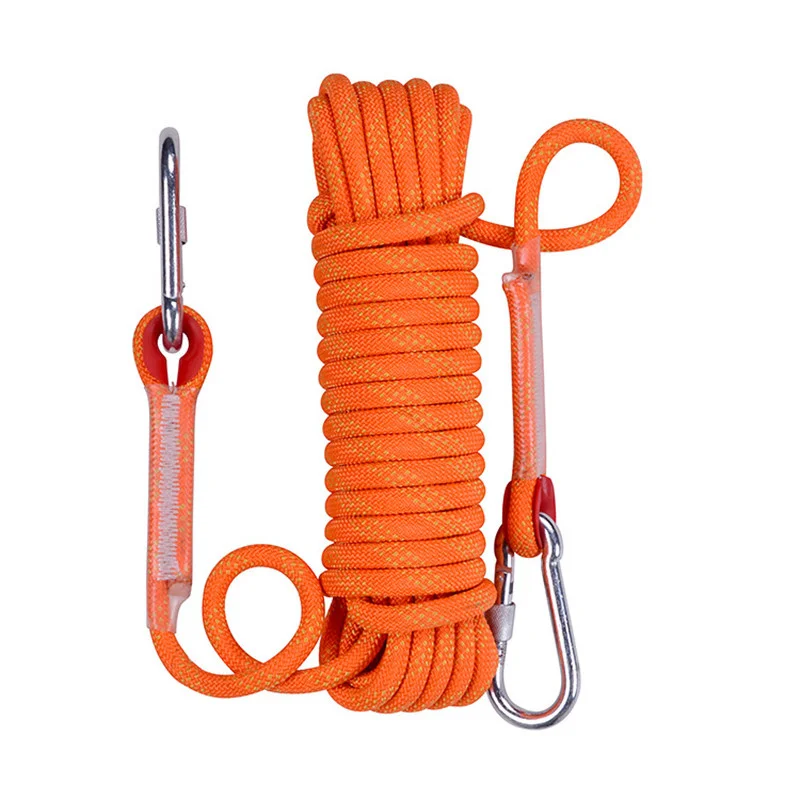 Imagem -05 - Corda de Escalada Outdoor Camping Equipment Gear Wall Hill Survival Fire Escape Fivela Listrada de Segurança 10 mm x 10m 20m 30m 50m