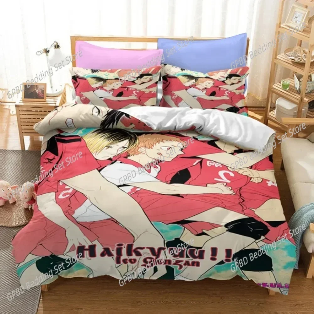 

3D Print Cartoon Anime Haikyuu 3D Duvet Cover Bedding Set Comforter Linen Pillowcases Home Decor Single Double Twin King Queen