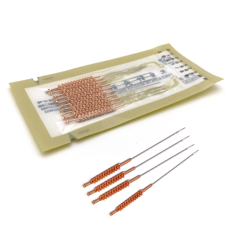 

20Pcs Large Size Round sharp needle Acupuncture Awn Needle PANLONG Handle Red Copper Wire Surrounded Not-Disposable