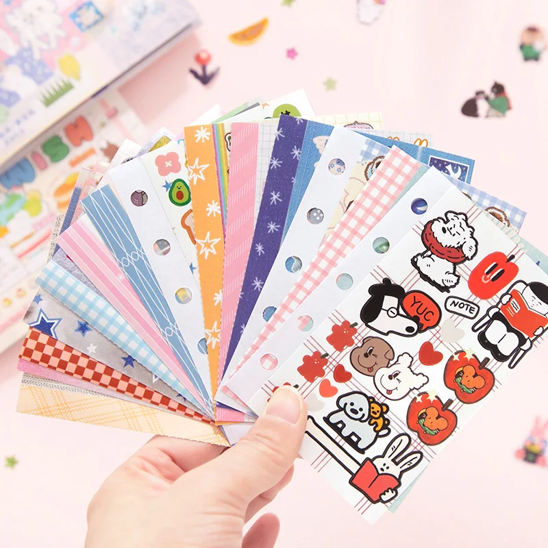 30 ورقة/كتاب لطيف الكرتون نمط Instagram حساب اليد سجل القصاصات ملصق مذكرات الديكور خلق القرطاسية ملصقات كتاب