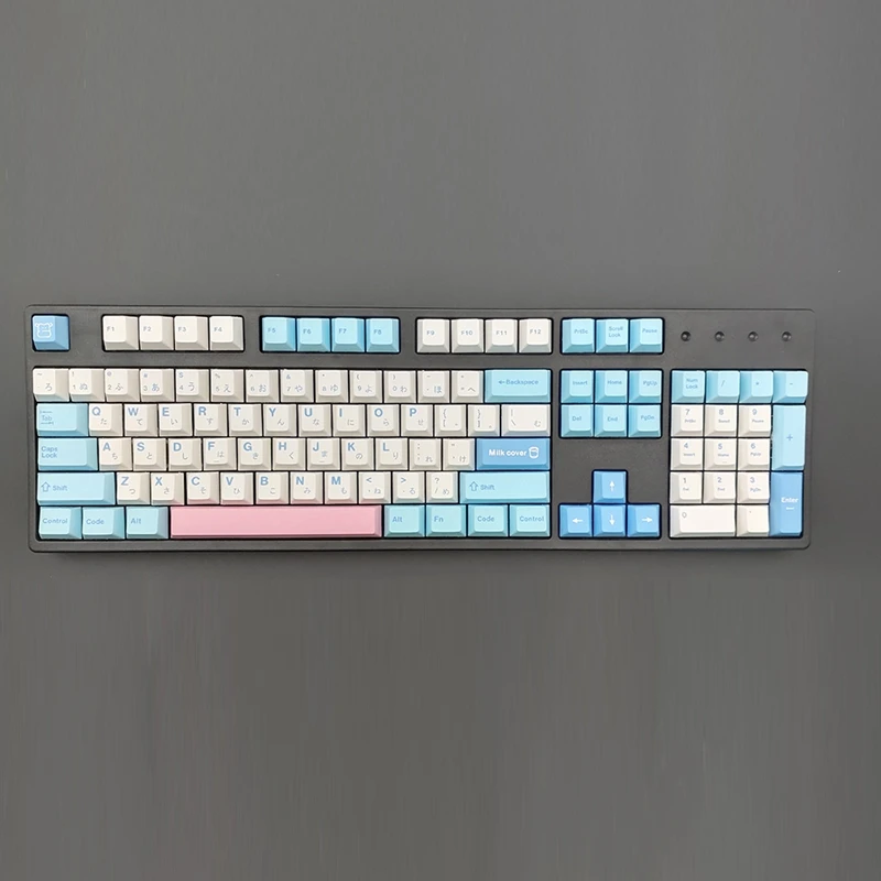 141 Keys Milk Cover Keycaps Cherry Profile PBT Keycap Dye Sub Keycaps For Cherry MX Switch Mechanical Keyboard