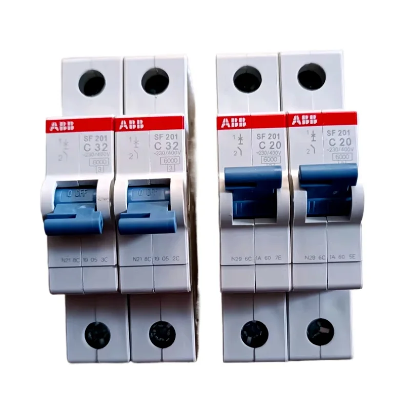 قاطع دائرة مصغر ABB SF200، AC 1P 2P 3P 4P، قاطع دائرة ضربة مغناطيسي منزلي، مفتاح نقل تلقائي ABB
