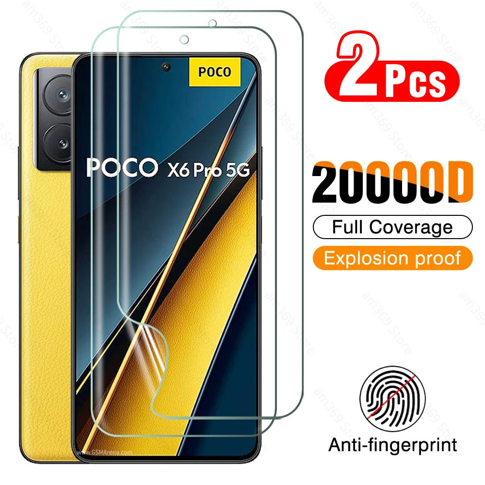 2Pcs Hydrogel Film Not Glass For Xiaomi Poco X6 Pro 5G Soft Screen Protector Poxo Little X6Pro PocoX6 PocoX6Pro Pofo Poko X 6 6X