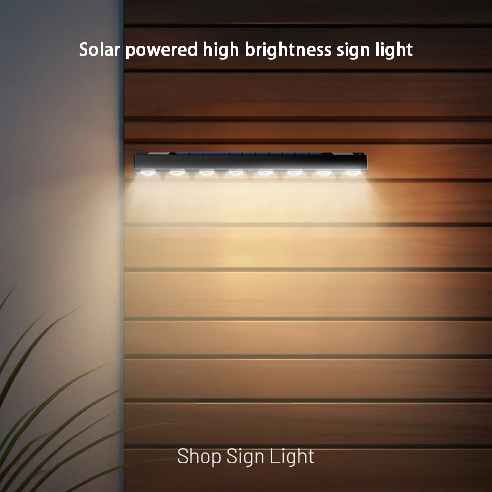 Solar Powered LED Corridor Stair Light IP54 Waterproof Garden Landscape Light 2200mAh Address Sign Light for Courtyard Lighting