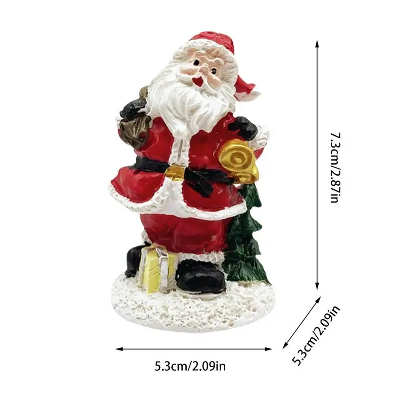 Christmas Santa Decor Waterproof Resin Standing Santa Claus Farmhouse Christmas Decor Desktop Ornament Tiered Tray Decor For
