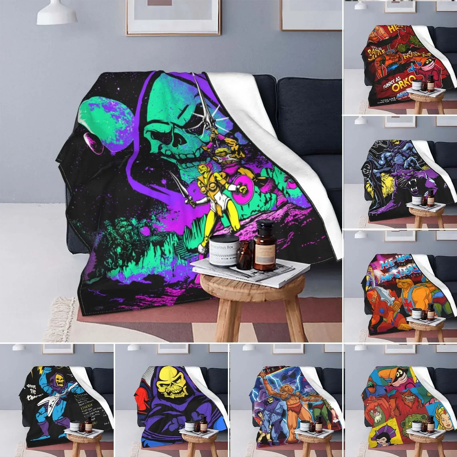

Одеяло с 3D принтом He Man Masters Of The Universe, мягкое покрывало для дивана, одеяло Skeletor, флисовое теплое одеяло для кровати, дивана для спальни