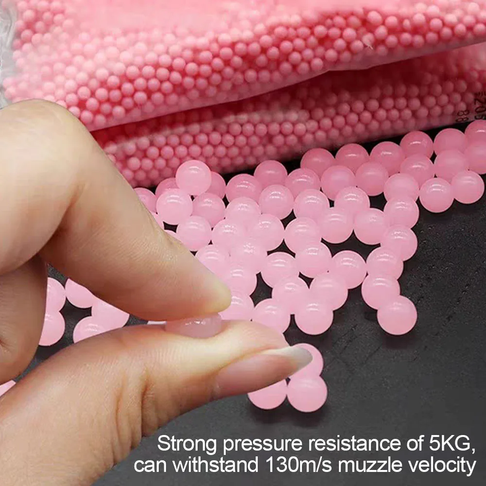 7-8mm Pink Dull Polish Water Bombs Water Gun Cartridge Hunting Pressure Resistance 5-7KG Harden Water Absorbent Beads