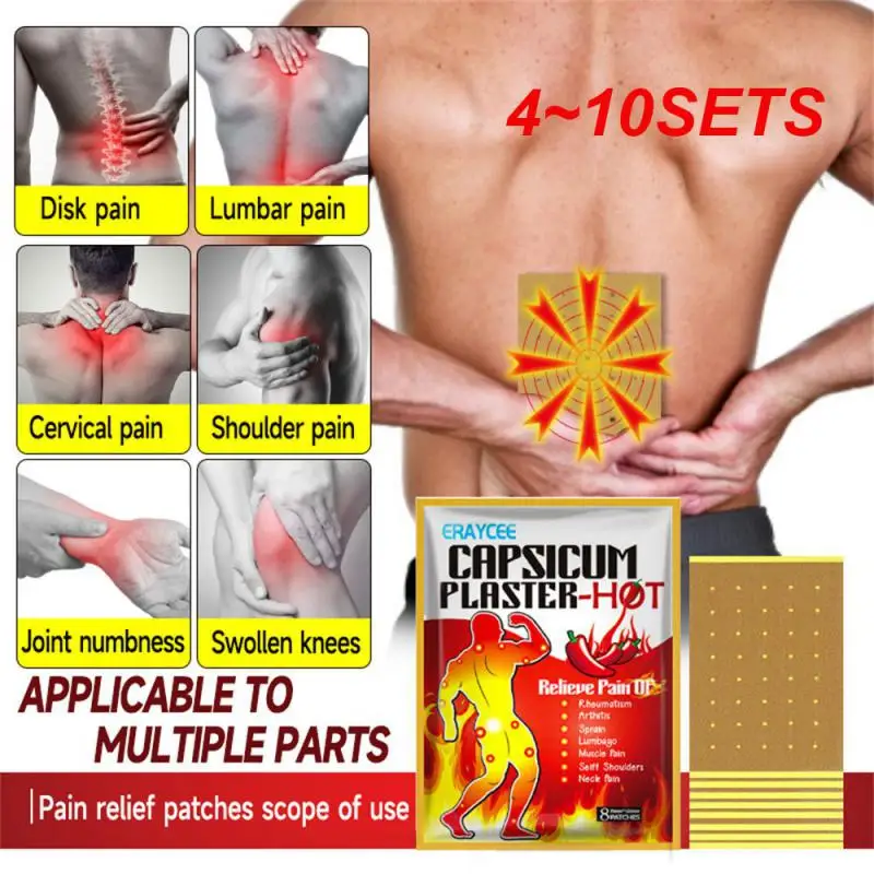 4~10SETS Paste Lumbar Spine Relieve Pain Automatic Heating Health Care Beauty Health Cervical Spine Stickers