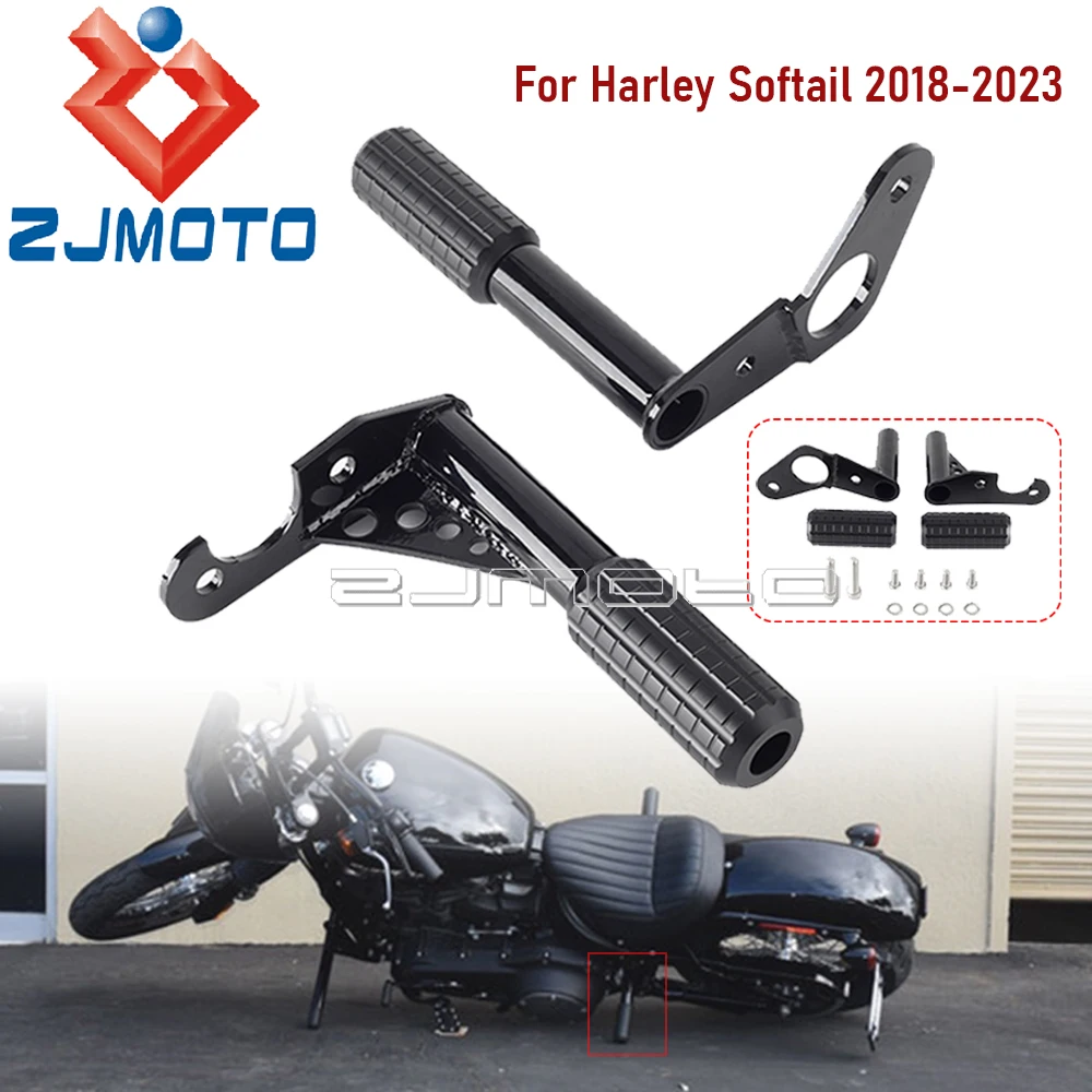 Motorcycle Highway High 2 Step Engine Guard Rear Passenger Peg Crash Bar For Harley Softail Street Fat Bob Low Rider S ST 18-23