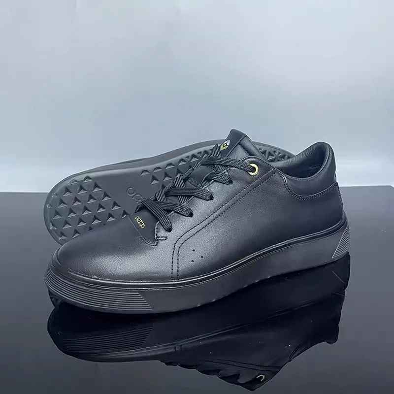 S1d58d156e44f421faf694c97358cb2835 Genuine Leather Men Sneakers Breathable Comfort Classic Casual Shoes