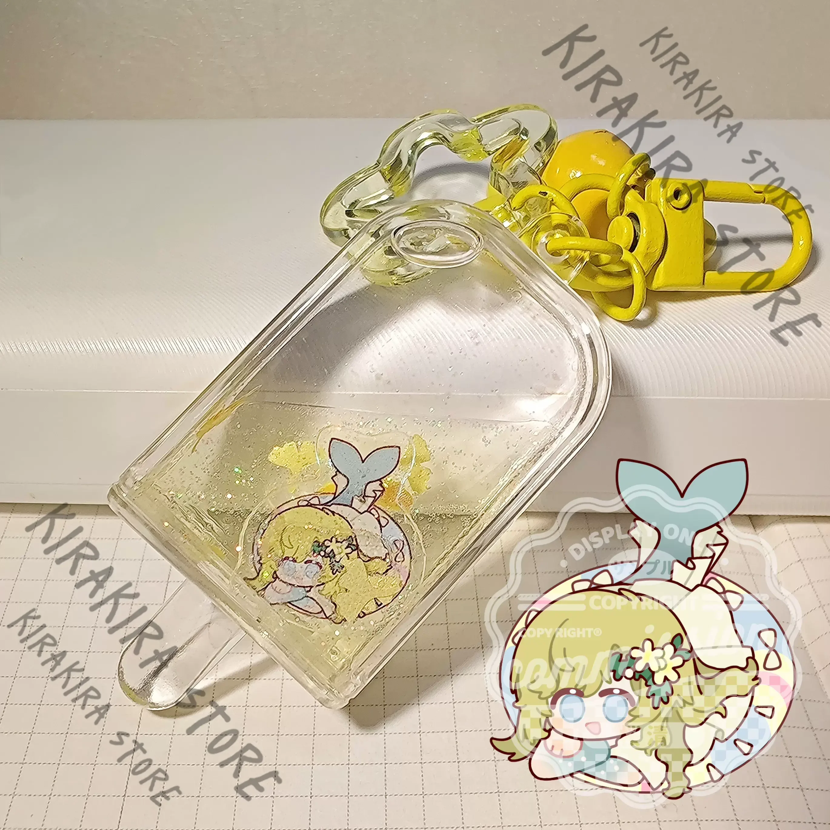 Porte-clés en acrylique inversé: 1999 Trente-sept Vila Marcus Yenisei, pendentif en forme de crème glacée, porte-clés Cosplay, ornements adorables