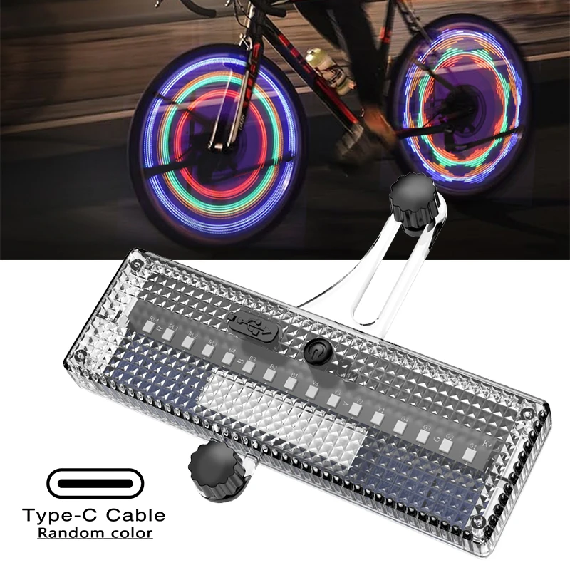 Solar Bicycle Flash Spoke Lights Motion Sensing Bike Wheel Light MTB Bike Colorful LED Neon Warning Spoke Lamp for Cycling